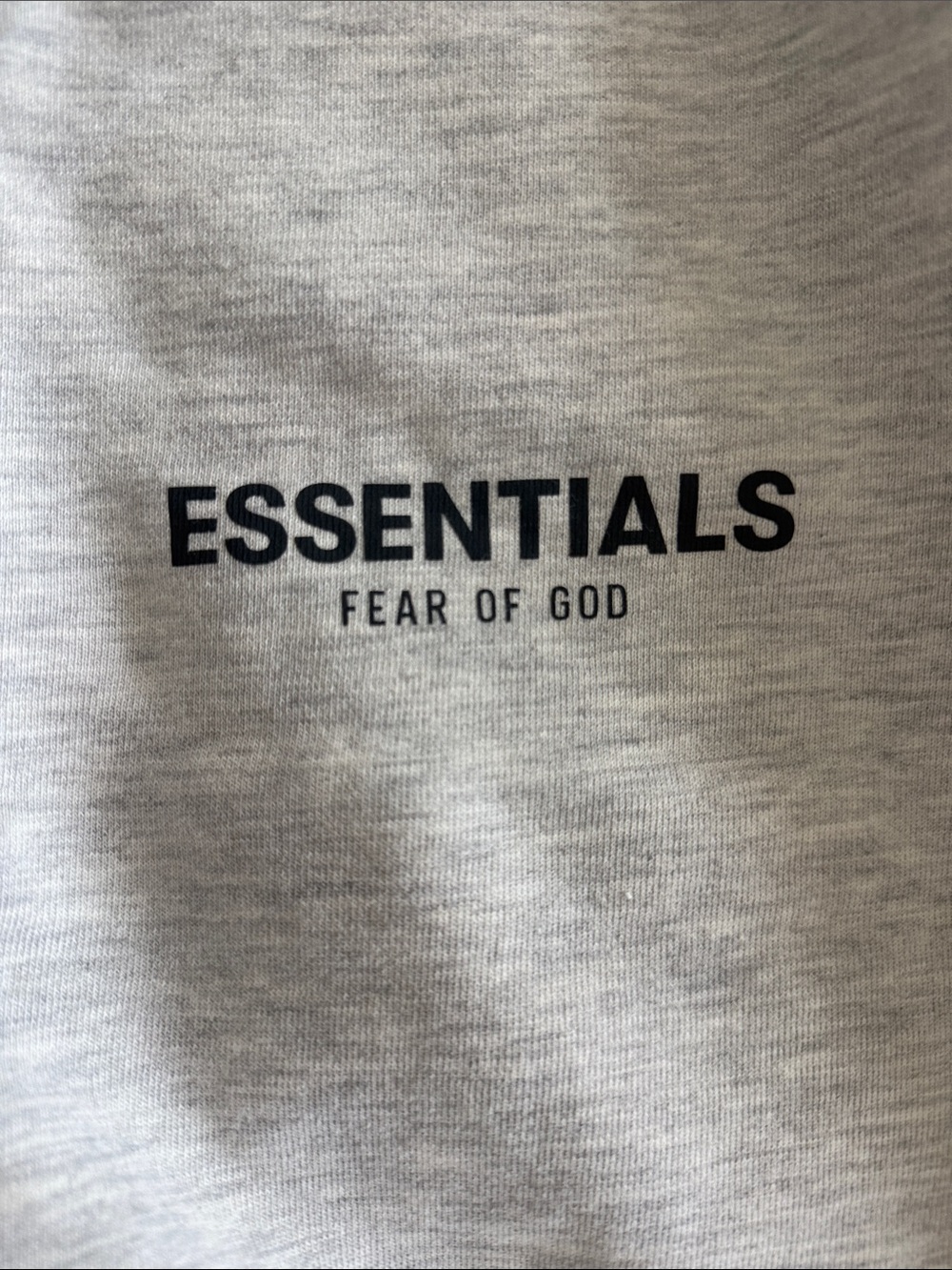 Essentials Fear of God Light Gray Polo Sweatshirt with Chest Logo - Picture 2 of 3